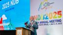 Luiz Inácio Lula da Silva pronunciando un discurso durante la 10ª Reunión Anual del Nuevo Banco de Desarrollo (NDB), dentro de la cumbre BRICS en Río de Janeiro.