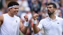 Ben Shelton y Novak Djokovic.