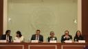 Conferencia trimestral de la Secretaría de Hacienda y Crédito Público a cargo de Bertha Gómez Castro Subsecretaria de Egresos y Carlos Lerma Cotera Subsecretario de Ingresos; acompañados de otros miembros del equipo de Hacienda. Foto EE: Eric Lugo