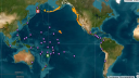 Zonas afectadas por el tsunami generado por el terremoto de Rusia, con epicentro en las Islas Comandante, mar de Bering, al este de la península de Kamchatka. NOAA / National Weather Service, CC BY