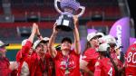 Equipo femenil de los Diablos Rojos.