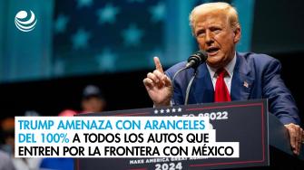 El presidencial republicano Donald Trump dijo este martes que impondrá un arancel del 100% a cada automóvil que llegue a Estados Unidos a través de la frontera con México si gana las elecciones del 5 de noviembre candidata a la vicepresidenta demócrata Kamala Harris.