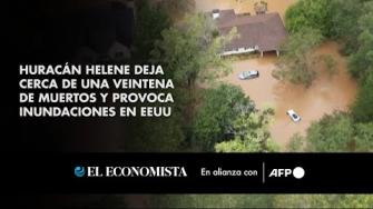 El huracán Helene cerca de una veintena de personas muertas y provocó inundaciones masivas en todo el sureste de Estados Unidos el viernes, dejando sin electricidad a millones de clientes.

¡Síguenos en nuestras redes sociales para mantenerte informado!

Twitter: https://twitter.com/eleconomista 
Facebook: https://www.facebook.com/ElEconomista.mx
Instagram: https://www.instagram.com/eleconomistamx
LinkedIn: https://www.linkedin.com/company/el-economista/

#ElEconomista #EETV