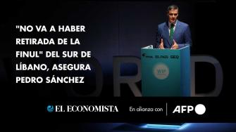 El presidente del gobierno español, Pedro Sánchez, aseguró el lunes que las tropas de la ONU desplegadas en Líbano (Finul) no se retirarán, en respuesta al primer ministro israelí, Benjamin Netanyahu, que llamó a ponerlas fuera de peligro "inmediatamente".

¡Síguenos en nuestras redes sociales para mantenerte informado!

Twitter: https://twitter.com/eleconomista 
Facebook: https://www.facebook.com/ElEconomista.mx
Instagram: https://www.instagram.com/eleconomistamx
LinkedIn: https://www.linkedin.com/company/el-economista/

#ElEconomista #EETV