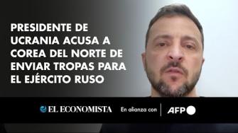 El presidente ucraniano, Volodimir Zelenski, acusó el domingo a Corea del Norte de enviar tropas para reforzar al ejército ruso, que desde 2022 lleva a cabo una guerra en Ucrania.

Twitter: https://twitter.com/eleconomista 
Sitio web: https://www.eleconomista.com.mx/ 
Facebook: https://www.facebook.com/ElEconomista.mx 

#ElEconomista #EETV #AFP