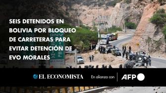 Al menos seis personas fueron reportadas detenidas en Bolivia este lunes durante el primer día de bloqueos de carreteras por campesinos que protestan para evitar la probable detención de su líder, el exmandatario Evo Morales, confirmó a la AFP una fuente de la policía.

¡Síguenos en nuestras redes sociales para mantenerte informado!

Twitter: https://twitter.com/eleconomista 
Facebook: https://www.facebook.com/ElEconomista.mx
Instagram: https://www.instagram.com/eleconomistamx
LinkedIn: https://www.linkedin.com/company/el-economista/

#ElEconomista #EETV