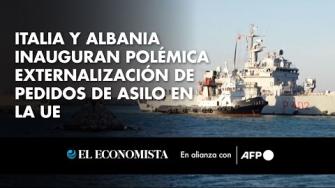 El primer grupo de migrantes interceptados en el mar por Italia llegó el miércoles a Albania, en virtud de un inédito acuerdo de un país de la Unión Europea con otro ajeno al bloque para externalizar las solicitudes de asilo.