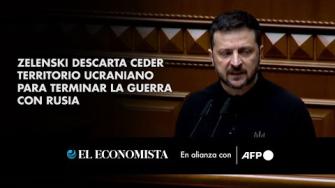 El presidente de Ucrania, Volodimir Zelenski, descartó el miércoles ceder territorio para que termine la guerra en Rusia durante la presentación de su "Plan para la victoria" ante el Parlamento, en el que pidió también a las potencias occidentales incluir a Kiev en la OTAN.

¡Síguenos en nuestras redes sociales para mantenerte informado!

Twitter: https://twitter.com/eleconomista 
Facebook: https://www.facebook.com/ElEconomista.mx
Instagram: https://www.instagram.com/eleconomistamx
LinkedIn: https://www.linkedin.com/company/el-economista/

#ElEconomista #EETV