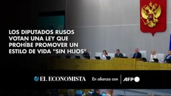 Los diputados rusos adoptaron el jueves en primera lectura una legislación que prohíbe promover una vida sin hijos, con el telón de fondo de una crisis demográfica que se ha empeorado con el conflicto en Ucrania.

¡Síguenos en nuestras redes sociales para mantenerte informado!

Twitter: https://twitter.com/eleconomista 
Facebook: https://www.facebook.com/ElEconomista.mx
Instagram: https://www.instagram.com/eleconomistamx
LinkedIn: https://www.linkedin.com/company/el-economista/

#ElEconomista #EETV