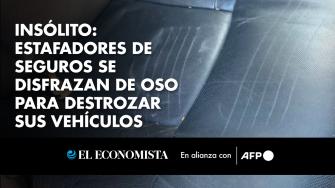 Cuatro personas que supuestamente utilizaron un disfraz de oso para dañar sus autos de lujo en un intento de estafar a compañías de seguro fueron arrestadas el miércoles en California.