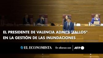 El presidente de Valencia, el conservador Carlos Mazón, admitió el viernes "fallos" en la gestión de las riadas que dejaron 216 muertos en esta región española, pero no dimitió y mantuvo las críticas al Gobierno central.

Para más información del tema, visita: 
Twitter: https://twitter.com/eleconomista 
Sitio web: https://www.eleconomista.com.mx/ 
Facebook: https://www.facebook.com/ElEconomista.mx 

#ElEconomista #CapitalHumano #EETV