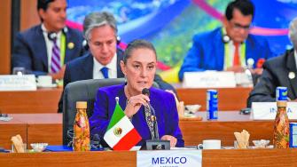 RÍO DE JANEIRO, 18NOVIEMBRE2024.- Claudia Sheinbaum, Presidenta de México, durante su participación en el G20 Río Summit, en el cuál se dieron cita los presidentes de Estados Unit, Francia, Colombia, Canadá, entre otros. FOTO: PRESIDENCIA/CUARTOSCURO.COM