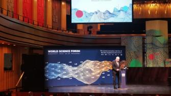 Inauguración del Foro Mundial de Ciencia por el presidente húngaro Tamás Sulyok.