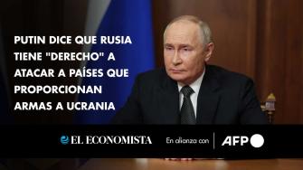 El presidente ruso, Vladímir Putin, afirmó el jueves que Moscú se arroga el derecho de atacar objetivos militares de países que procuren armas a Ucrania para bombardear territorio ruso.

¡Síguenos en nuestras redes sociales para mantenerte informado!

Twitter: https://twitter.com/eleconomista 
Facebook: https://www.facebook.com/ElEconomista.mx
Instagram: https://www.instagram.com/eleconomistamx
LinkedIn: https://www.linkedin.com/company/el-economista/

#ElEconomista #EETV