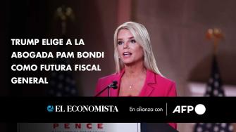 Donald Trump designó este jueves como futura secretaria de Justicia de Estados Unidos a una abogada de su confianza, Pam Bondi, después de que el polémico congresista Matt Gaetz renunciara como aspirante al cargo.

¡Síguenos en nuestras redes sociales para mantenerte informado!

Twitter: https://twitter.com/eleconomista 
Facebook: https://www.facebook.com/ElEconomista.mx
Instagram: https://www.instagram.com/eleconomistamx
LinkedIn: https://www.linkedin.com/company/el-economista/

#ElEconomista #EETV