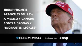 Donald Trump anunció el lunes que impondrá aranceles del 25% a las importaciones de México y Canadá hasta detener la "invasión" de drogas y "migrantes ilegales" y aplicará a China uno adicional del 10%, sobre los ya existentes a sus productos, por la entrada de fentanilo.

¡Síguenos en nuestras redes sociales para mantenerte informado!

Twitter: https://twitter.com/eleconomista 
Facebook: https://www.facebook.com/ElEconomista.mx
Instagram: https://www.instagram.com/eleconomistamx
LinkedIn: https://www.linkedin.com/company/el-economista/

#ElEconomista #EETV