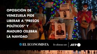 Decenas de opositores venezolanos se manifestaron el domingo por la libertad de los "presos políticos", la mayoría detenidos durante las protestas que estallaron tras la cuestionada reelección del presidente Nicolás Maduro, quien en paralelo encabezó un acto "por la defensa de la Navidad".

¡Síguenos en nuestras redes sociales para mantenerte informado!

Twitter: https://twitter.com/eleconomista 
Facebook: https://www.facebook.com/ElEconomista.mx
Instagram: https://www.instagram.com/eleconomistamx
LinkedIn: https://www.linkedin.com/company/el-economista/

#ElEconomista #EETV