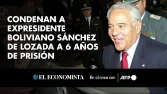 El expresidente de Bolivia, Gonzalo Sánchez de Lozada, fue condenado a seis años y tres meses de prisión por la firma de un centenar de contratos petroleros sin aprobación parlamentaria durante su gobierno, informó el martes el Ministerio de Justicia.