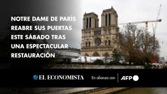 La catedral de Notre Dame de París reabre sus puertas al público este fin de semana al término de una exhaustiva restauración de cinco años, con un espectáculo musical el sábado y una misa solemne al día siguiente.
 
¡Síguenos en nuestras redes sociales para mantenerte informado!

Twitter: https://twitter.com/eleconomista 
Facebook: https://www.facebook.com/ElEconomista.mx
Instagram: https://www.instagram.com/eleconomistamx
LinkedIn: https://www.linkedin.com/company/el-economista/

#ElEconomista #EETV