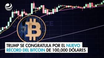 "¡¡¡FELICIDADES BITCOINERS!!! ¡¡¡$100,000!!! ¡¡¡DE NADA!!! Juntos haremos América grande otra vez!", escribió en Truth Social el presidente electo, que en septiembre lanzó su propia plataforma de criptomonedas.