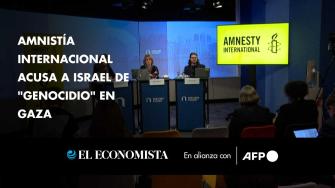 Amnistía Internacional acusó a Israel de "genocidio" contra los palestinos desde el inicio de la guerra en Gaza hace 14 meses, en un informe publicado este jueves que debería "servir de llamada de atención a la comunidad internacional".

¡Síguenos en nuestras redes sociales para mantenerte informado!

Twitter: https://twitter.com/eleconomista 
Facebook: https://www.facebook.com/ElEconomista.mx
Instagram: https://www.instagram.com/eleconomistamx
LinkedIn: https://www.linkedin.com/company/el-economista/

#ElEconomista #EETV