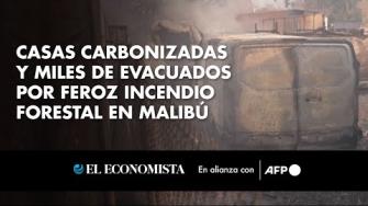 Un feroz incendio forestal arde descontrolado por la exclusiva ciudad costera de Malibú, en Estados Unidos, carbonizando casas y obligando a miles de personas a abandonar sus residencias.