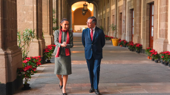 La presidenta Claudia Sheinbaum se reunió en Palacio Nacional con el presidente de Colombia, Gustavo Petro.