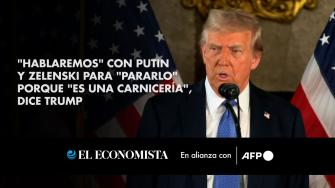 El presidente electo de Estados Unidos, Donald Trump, dijo el lunes que hablará con los dirigentes de Rusia y Ucrania, Vladimir Putin y Volodimir Zelenski, para poner fin a la guerra desatada por la invasión rusa porque es "una carnicería".

¡Síguenos en nuestras redes sociales para mantenerte informado!

Twitter: https://twitter.com/eleconomista 
Facebook: https://www.facebook.com/ElEconomista.mx
Instagram: https://www.instagram.com/eleconomistamx
LinkedIn: https://www.linkedin.com/company/el-economista/

#ElEconomista #EETV