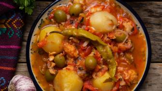 Bacalao a la vizcaína.