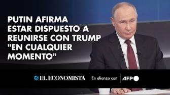 El presidente de Rusia, Vladimir Putin, se mostró dispuesto el jueves a reunirse "en cualquier momento" con el mandatario electo de Estados Unidos Donald Trump, que recientemente reclamó un alto al fuego y que Rusia y Ucrania negocien una salida al conflicto.