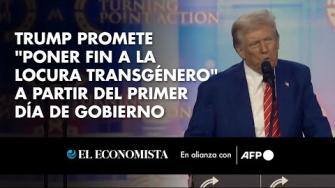 El presidente electo Donald Trump prometió el domingo "detener la locura transgénero" en el primer día de su presidencia, al tiempo que renovó sus amenazas contra los cárteles mexicanos y de retomar el control del Canal de Panamá.