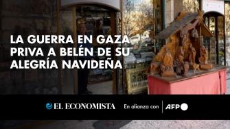 En la plaza del Pesebre de Belén, los árboles de Navidad, las luces y los peregrinos brillan por su ausencia. Por segundo año consecutivo no hay ambiente de fiesta en la ciudad palestina debido a la guerra de Gaza y a las restricciones de circulación que el ejército israelí impone en Cisjordania ocupada.