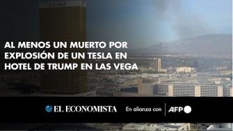 Al menos una persona murió y siete resultaron heridas al explotar un Tesla Cybertruck frente a un hotel del presidente electo de Estados Unidos, Donald Trump, en Las Vegas, informó el miércoles la policía.

Para más información del tema, visita: 
Twitter: https://twitter.com/eleconomista   
Sitio web: https://www.eleconomista.com.mx/   
Facebook: https://www.facebook.com/ElEconomista.mx   
 
#ElEconomista#EETV