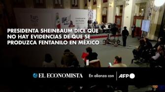 La presidenta de México, Claudia Sheinbaum, dijo el martes que no se encontraron evidencias de que se produzca fentanilo en su país, en medio de las amenazas del mandatario electo estadounidense, Donald Trump, de imponer aranceles si persiste el tráfico de esta droga.

Para más información del tema, visita: 
Twitter: https://twitter.com/eleconomista 
Sitio web: https://www.eleconomista.com.mx/ 
Facebook: https://www.facebook.com/ElEconomista.mx 

#ElEconomista #CapitalHumano #EETV