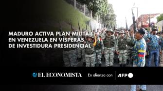 El presidente de Venezuela, Nicolás Maduro, ordenó a partir de la noche de este martes el despliegue de militares y policías en todo el país, mientras denuncia planes para impedir que jure para un tercer mandato el próximo 10 de enero. 

¡Síguenos en nuestras redes sociales para mantenerte informado! 

Twitter: https://twitter.com/eleconomista 
Facebook: https://www.facebook.com/ElEconomista.mx 
Instagram: https://www.instagram.com/eleconomistamx 
LinkedIn: https://www.linkedin.com/company/el-economista/ 

#ElEconomista #EETV