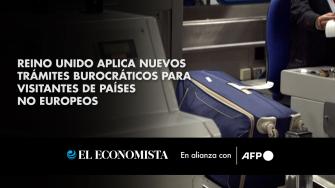 A partir del miércoles, los visitantes de 48 países no europeos, entre ellos Argentina, Brasil y México, necesitan una Autorización Electrónica de Viaje, de un costo equivalente a 12,5 dólares, para entrar en Reino Unido.

¡Síguenos en nuestras redes sociales para mantenerte informado!

Twitter: https://twitter.com/eleconomista 
Facebook: https://www.facebook.com/ElEconomista.mx
Instagram: https://www.instagram.com/eleconomistamx
LinkedIn: https://www.linkedin.com/company/el-economista/

#ElEconomista #EETV