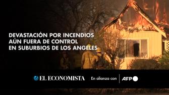 Barrios enteros de los suburbios de Los Angeles quedaron devastados por incendios que el jueves siguen sin poder ser contenidos, atizados por fuertes ráfagas de viento que se cobraron al menos cinco vidas, según las autoridades.

¡Síguenos en nuestras redes sociales para mantenerte informado!

Twitter: https://twitter.com/eleconomista 
Facebook: https://www.facebook.com/ElEconomista.mx
Instagram: https://www.instagram.com/eleconomistamx
LinkedIn: https://www.linkedin.com/company/el-economista/

#ElEconomista #EETV