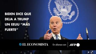 El presidente Joe Biden afirmó este lunes que deja un Estados Unidos “más fuerte”, durante un discurso centrado en Ucrania, Gaza y China en el que hizo balance de su política exterior antes de ceder el cargo al republicano Donald Trump.

¡Síguenos en nuestras redes sociales para mantenerte informado!

Twitter: https://twitter.com/eleconomista 
Facebook: https://www.facebook.com/ElEconomista.mx
Instagram: https://www.instagram.com/eleconomistamx
LinkedIn: https://www.linkedin.com/company/el-economista/

#ElEconomista #EETV