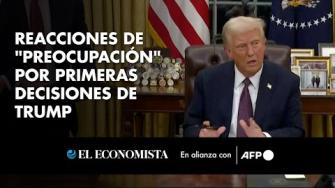 Las reacciones a la andanada de decretos de Donald Trump en su primer día como presidente no se hicieron esperar: la UE y la OMS lamentaron la decisión del mandatario de retirar a Estados Unidos de la organización, China manifestó preocupación por su salida del acuerdo de París sobre el clima, y Alemania llamó a "defender el libre comercio" tras las amenazas arancelarias del magnate. México expresó cautela y Canadá prometió responder.