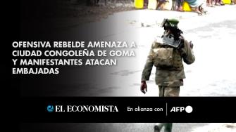 Ráfagas de disparos siguen resonando el martes en Goma, ciudad del este de la República Democrática del Congo, sumida en combates entre el ejército congoleño y rebeldes del M23, aliados de Ruanda. En la capital Kinshasa, manifestantes atacaron el martes las embajadas de Ruanda, Francia, Bélgica y Estados Unidos, criticando la inacción internacional.

¡Síguenos en nuestras redes sociales para mantenerte informado!

Twitter: https://twitter.com/eleconomista 
Facebook: https://www.facebook.com/ElEconomista.mx
Instagram: https://www.instagram.com/eleconomistamx
LinkedIn: https://www.linkedin.com/company/el-economista/

#ElEconomista #EETV #AFP