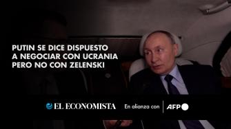 El presidente ruso, Vladimir Putin, dijo el martes que su país estaba dispuesto a negociar para poner fin al conflicto en Ucrania, pero rechazó la posibilidad de llevar a cabo conversaciones directas con Volodimir Zelenski, a quien considera "ilegítimo".

¡Síguenos en nuestras redes sociales para mantenerte informado!

Twitter: https://twitter.com/eleconomista 
Facebook: https://www.facebook.com/ElEconomista.mx
Instagram: https://www.instagram.com/eleconomistamx
LinkedIn: https://www.linkedin.com/company/el-economista/

#ElEconomista #EETV