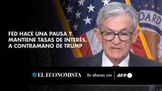 La Reserva Federal estadounidense (Fed, banco central) mantuvo sus tasas de interés de referencia este miércoles, sin ceder a las presiones del presidente Donald Trump para continuar reduciendo el costo del dinero.

¡Síguenos en nuestras redes sociales para mantenerte informado!

Twitter: https://twitter.com/eleconomista 
Facebook: https://www.facebook.com/ElEconomista.mx
Instagram: https://www.instagram.com/eleconomistamx
LinkedIn: https://www.linkedin.com/company/el-economista/

#ElEconomista #EETV #AFP