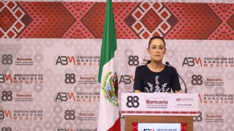 La presidenta Claudia Sheinbaum encabezó la inauguración de la 88 Convención Bancaria en Nayarit.