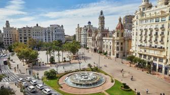 Plaza del ayuntamiento en Valencia