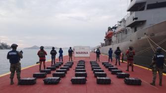 El cargamento asegurado representa una afectación económica de 13.8 millones de dólares para el crimen organizado, indicó la Marina.