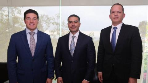Samuel García, gobernador de Nuevo León se reunió con Omar García H. secretario de Seguridad y Protección Ciudadana federal