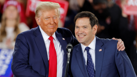 Donald Trump, presidente electo de Estados Unidos, y Marco Rubio, senador.
