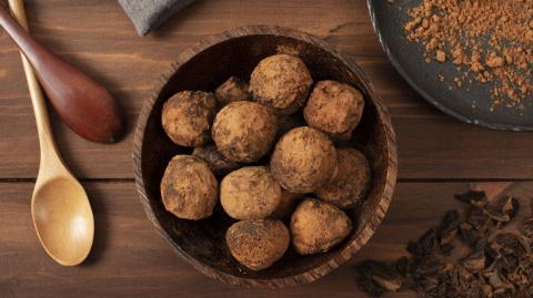 Trufas de espresso con cacao