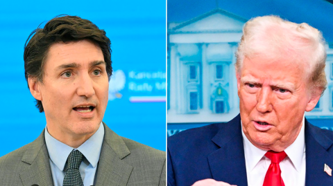 Justin Trudeau, primer ministro de Canadá, y Donald Trump, presidente de Estados Unidos.