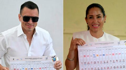 Daniel Noboa y Luisa González participaron en el proceso electoral de Ecuador del domingo 9 de febrero.